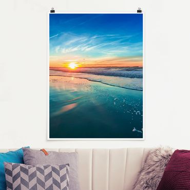 Posters Romantic Sunset By The Sea