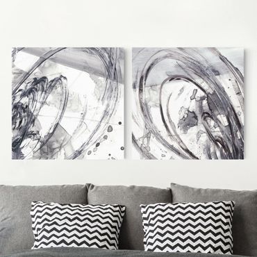 Canvas schilderijen - 2-delig  Sonar Black And White Set I