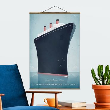 Stoffen schilderij met posterlijst Travel Poster - Cruise Ship