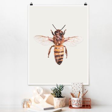 Posters Bee With Glitter