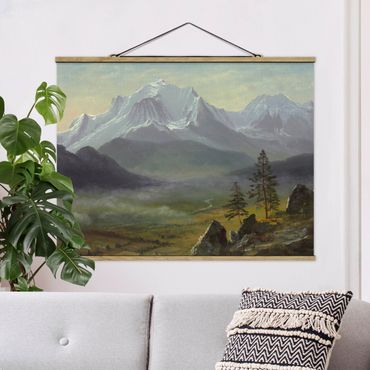 Stoffen schilderij met posterlijst Albert Bierstadt - Mont Blanc