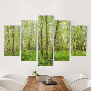 Canvas schilderijen - 5-delig Hoh Rainforest Olympic National Park