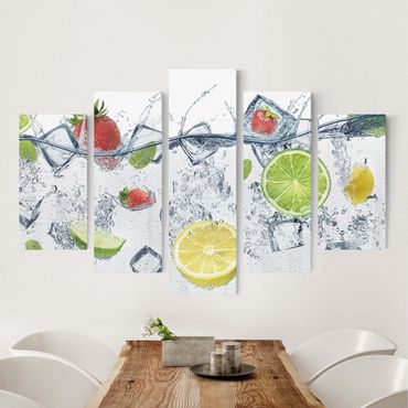 Canvas schilderijen - 5-delig Fruit Cocktail