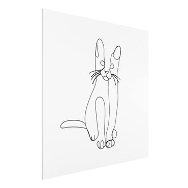 Forex schilderijen Cat Line Art
