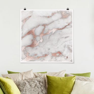 Posters Marble Look With Glitter