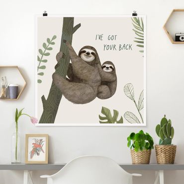 Posters Sloth Sayings - Back