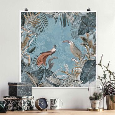 Posters Vintage Collage - Birds Of Paradise