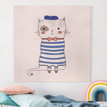 Canvas schilderijen Cat In France