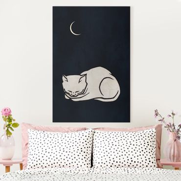 Canvas schilderijen Sleeping Cat Illustration
