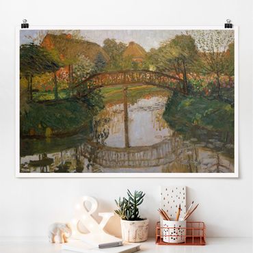 Posters Otto Modersohn - Farm Garden with Bridge