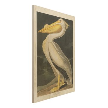 Houten schilderijen Vintage Board White Pelican
