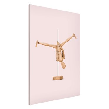 Magneetborden Pole Dance With Wooden Figure