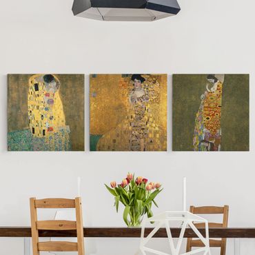 Canvas schilderijen - 3-delig Gustav Klimt - Portraits