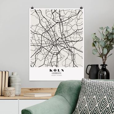 Posters Cologne City Map - Classic
