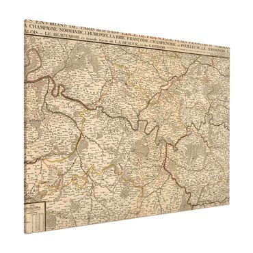 Magneetborden Vintage Map France