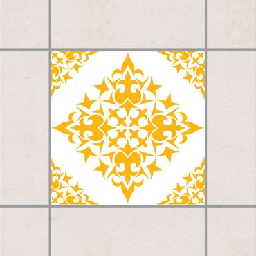 Tegelstickers Tile Pattern White Melon Yellow