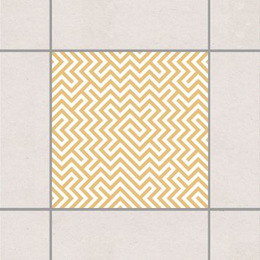 Tegelstickers Geometric Pattern Design Yellow