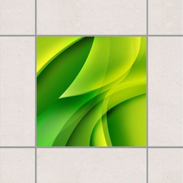 Tegelstickers Green Composition