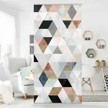 Ruimteverdeler Watercolour Mosaic With Triangles I