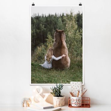 Posters Girl With Brown Bear