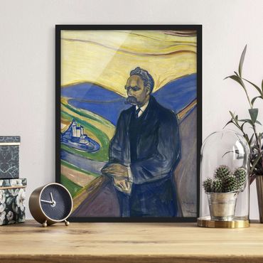 Ingelijste posters Edvard Munch - Portrait of Friedrich Nietzsche