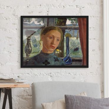 Ingelijste posters Paula Modersohn-Becker - Girl'S Head In Front Of A Window