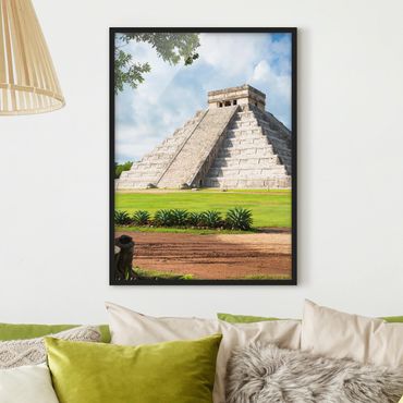 Ingelijste posters El Castillo Pyramid