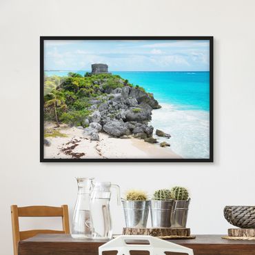 Ingelijste posters Caribbean Coast Tulum Ruins