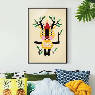 Ingelijste posters Collage Ethno Monster - Deer