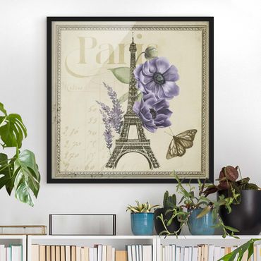 Ingelijste posters Paris Collage Eiffel Tower