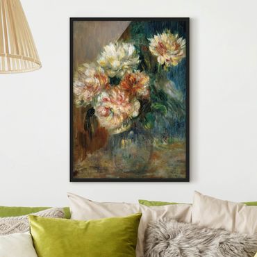 Ingelijste posters Auguste Renoir - Vase of Peonies