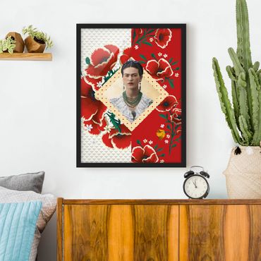 Ingelijste posters Frida Kahlo - Poppies