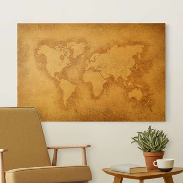 Canvas schilderijen Antique World Map