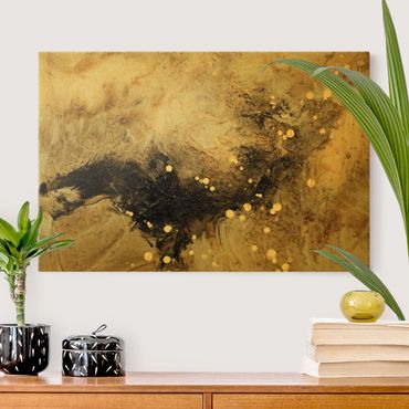 Canvas schilderijen - Goud Golden Quicksand
