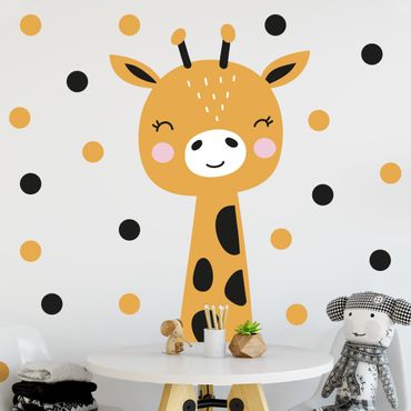 Muurstickers Baby Giraffe