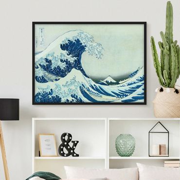 Ingelijste posters Katsushika Hokusai - The Great Wave At Kanagawa