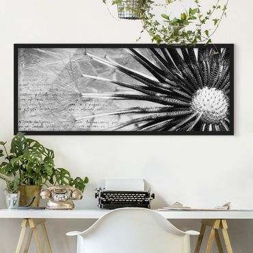 Ingelijste posters Dandelion Black & White