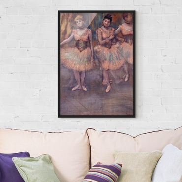 Ingelijste posters Edgar Degas - Three Dancers before Exercise