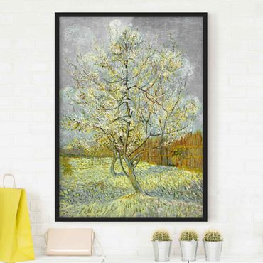 Ingelijste posters Vincent van Gogh - Flowering Peach Tree