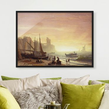 Ingelijste posters Albert Bierstadt - The Fishing Fleet