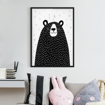 Ingelijste posters Zoo With Patterns - Bear