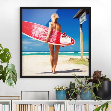 Ingelijste posters Surfer Girl