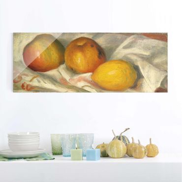 Glasschilderijen Auguste Renoir - Two Apples And A Lemon
