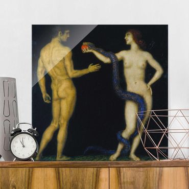 Glasschilderijen Franz von Stuck - Adam and Eve