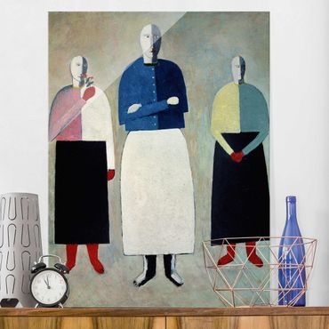 Glasschilderijen Kasimir Malewitsch - Three Girls