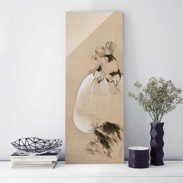 Glasschilderijen Katsushika Hokusai - Hotei