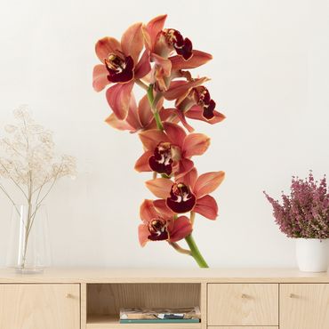 Muurstickers No.180 Orchid White Red II