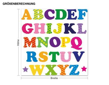Muurstickers Colourful Alphabet