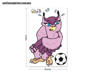Muurstickers Owl Football Owlina