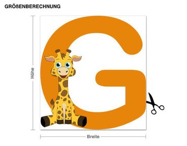 Muurstickers Kid's ABC - Giraffe
